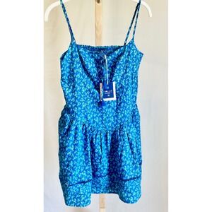 Roller Rabbit x Target Blue Lobster Print Mini Dress Smocked Tie Front Small NEW